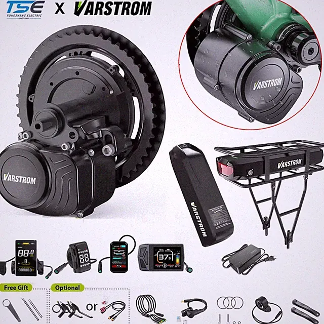 48V500W TongSheng Mid Drive Motor TSDZ2B Torque Sensor EBike Conversion Kits US