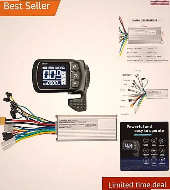 High Performance Brushless Ebike Controller 500W with User-Friendly LCD Display